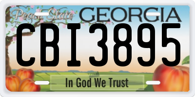 GA license plate CBI3895