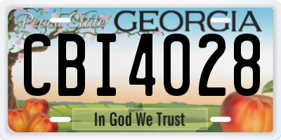 GA license plate CBI4028