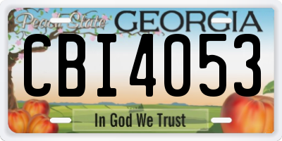 GA license plate CBI4053
