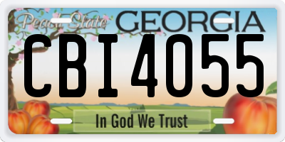 GA license plate CBI4055