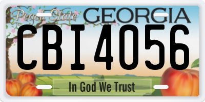 GA license plate CBI4056