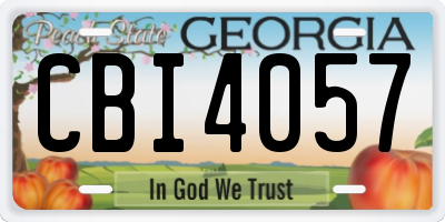 GA license plate CBI4057