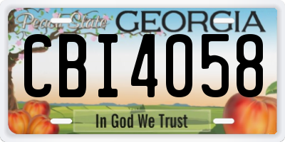 GA license plate CBI4058