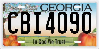 GA license plate CBI4090