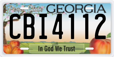 GA license plate CBI4112