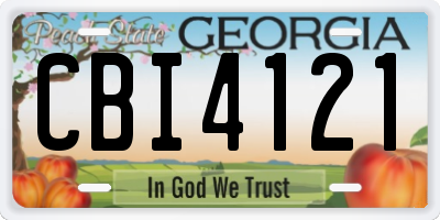 GA license plate CBI4121