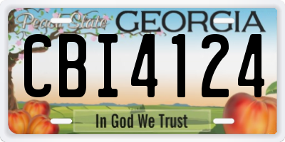 GA license plate CBI4124