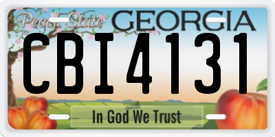 GA license plate CBI4131