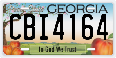 GA license plate CBI4164