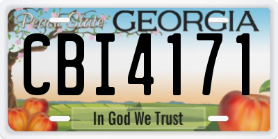 GA license plate CBI4171