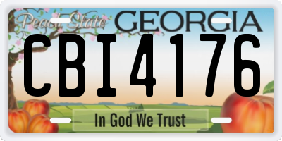 GA license plate CBI4176