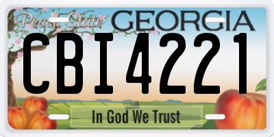 GA license plate CBI4221