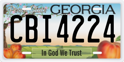 GA license plate CBI4224