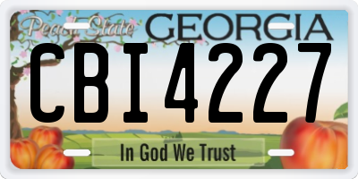 GA license plate CBI4227