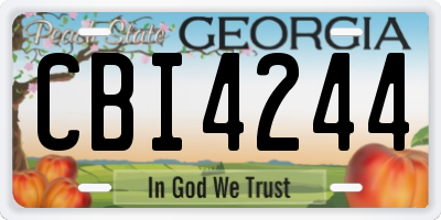 GA license plate CBI4244