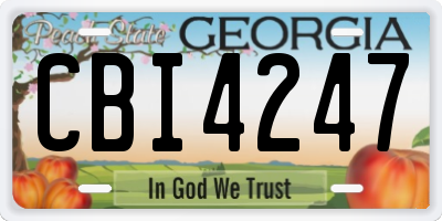 GA license plate CBI4247