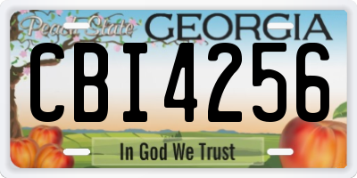 GA license plate CBI4256