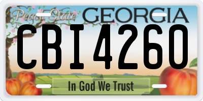 GA license plate CBI4260