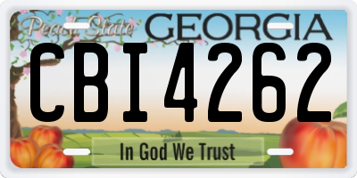 GA license plate CBI4262