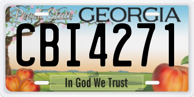 GA license plate CBI4271