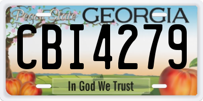 GA license plate CBI4279