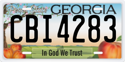 GA license plate CBI4283