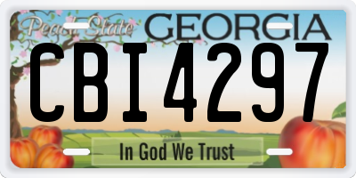 GA license plate CBI4297