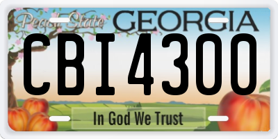 GA license plate CBI4300