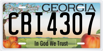 GA license plate CBI4307