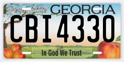 GA license plate CBI4330
