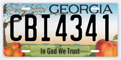 GA license plate CBI4341