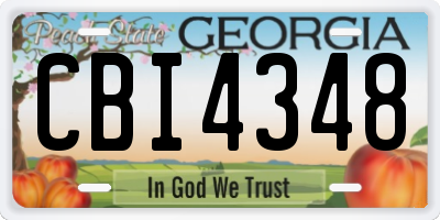 GA license plate CBI4348