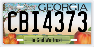 GA license plate CBI4373
