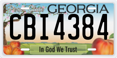 GA license plate CBI4384