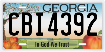 GA license plate CBI4392