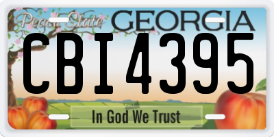 GA license plate CBI4395