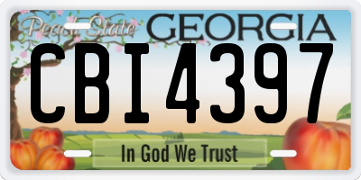 GA license plate CBI4397