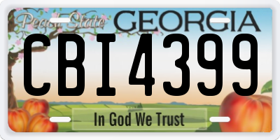 GA license plate CBI4399