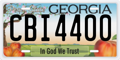 GA license plate CBI4400