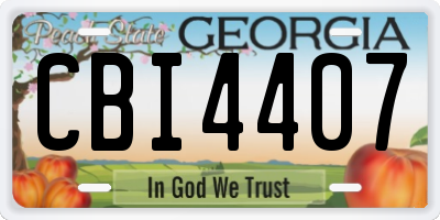 GA license plate CBI4407