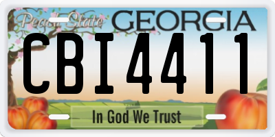 GA license plate CBI4411