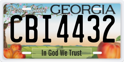 GA license plate CBI4432