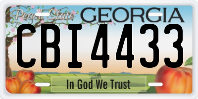 GA license plate CBI4433