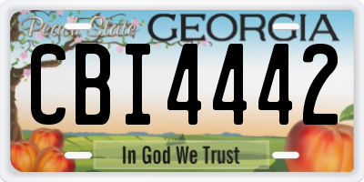 GA license plate CBI4442