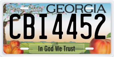 GA license plate CBI4452