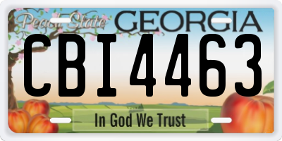 GA license plate CBI4463