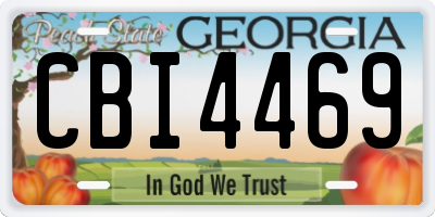 GA license plate CBI4469