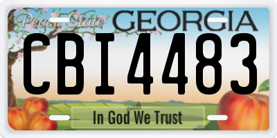GA license plate CBI4483