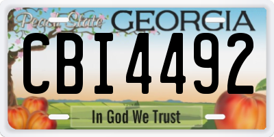 GA license plate CBI4492