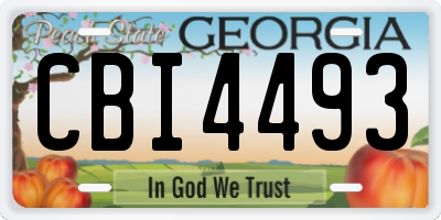 GA license plate CBI4493
